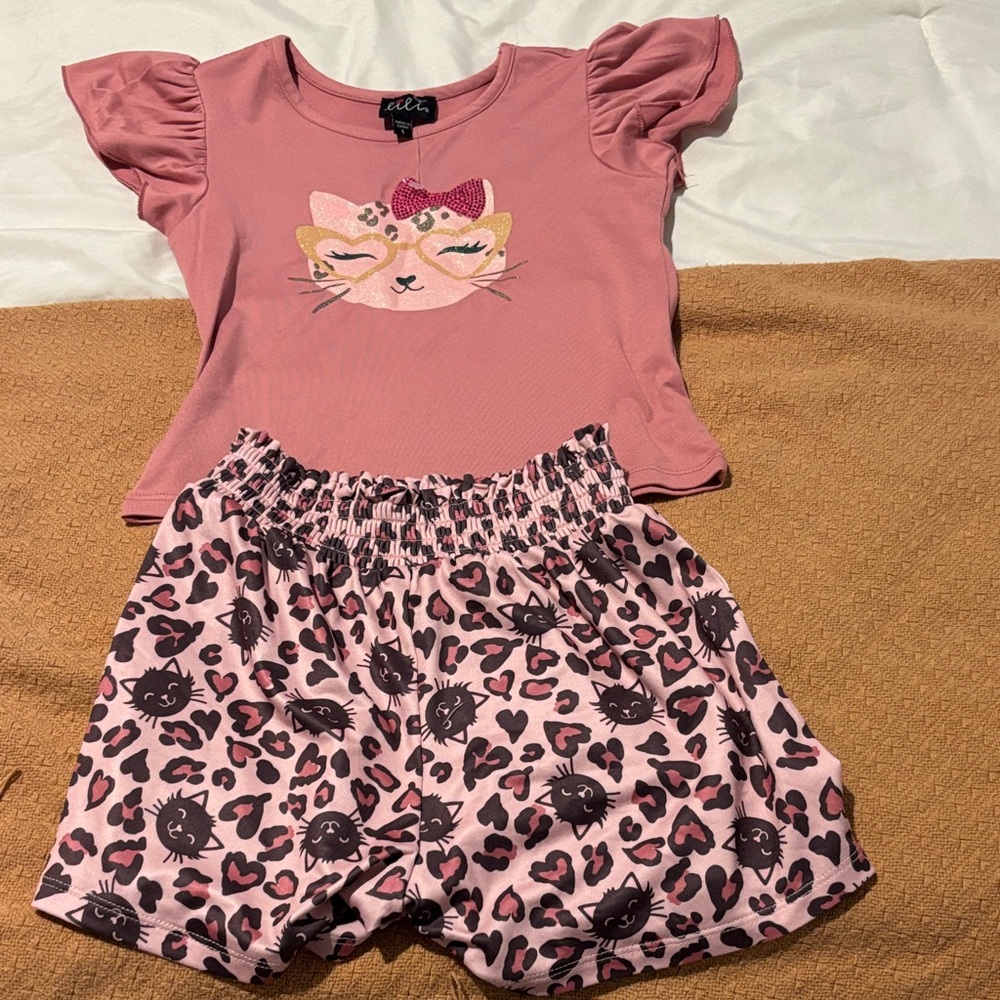 Lilt Pink Cat Graphic set